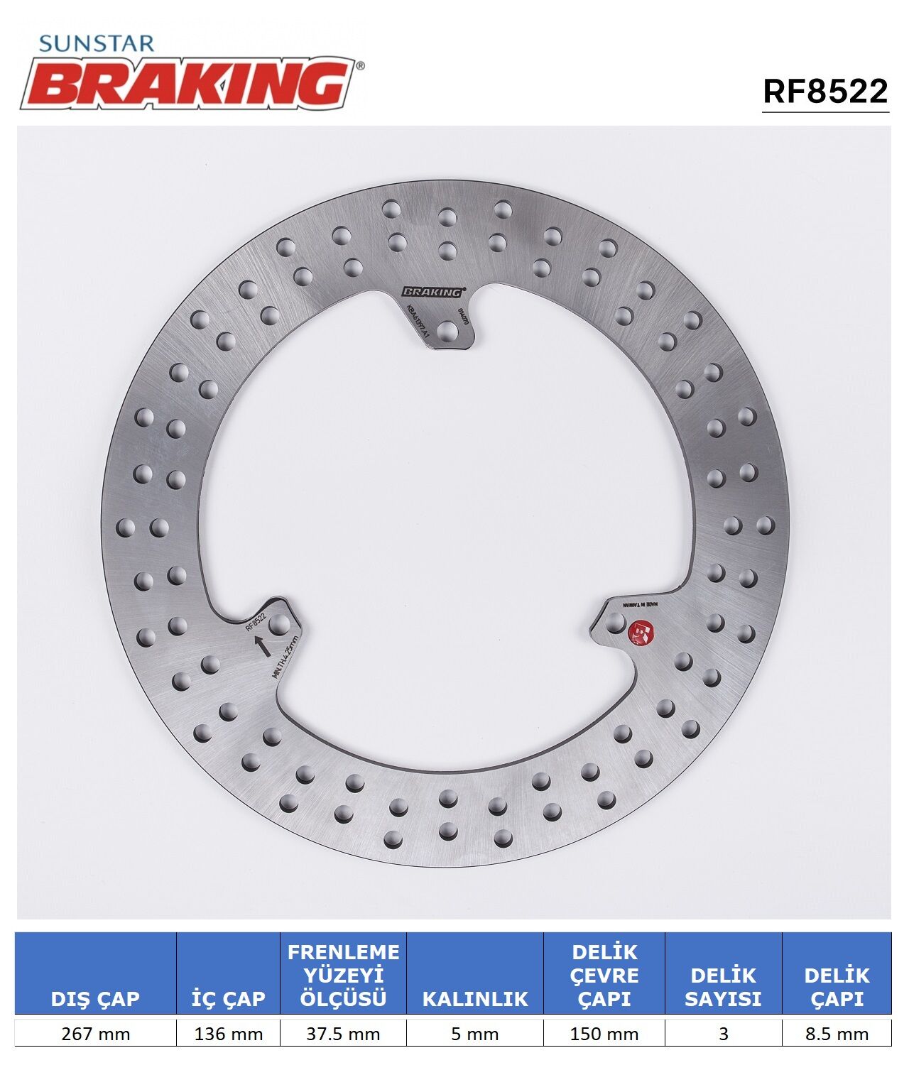 Yamaha X-MAX 400 YAMAHA X-MAX 400 YUVARLAK ARKA FREN DİSKİ