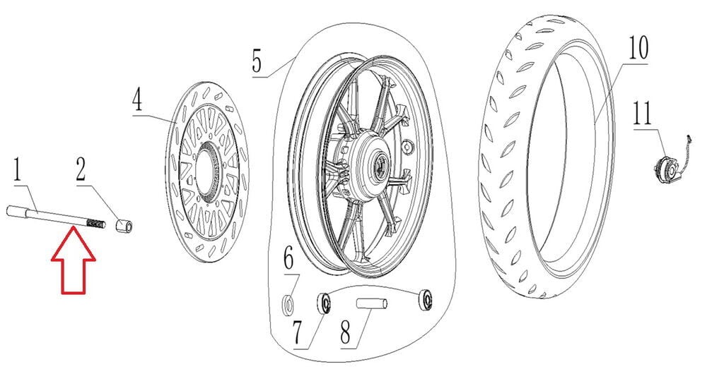 REGAL RAPTOR SPN 125 Ön Teker Mili