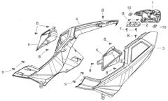 YUKİ GP-1 TARO 250R SELE ALTI SOL GRENAJ KIRMIZI