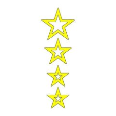 CG SARI YILDIZLI ÇAMURLUK ÜST STİCKER