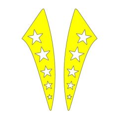 CG SARI YILDIZLI ÇAMURLUK YAN STİCKER