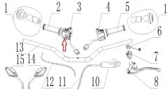 REGAL RAPTOR SPN 125 Kumanda Paneli Sağ