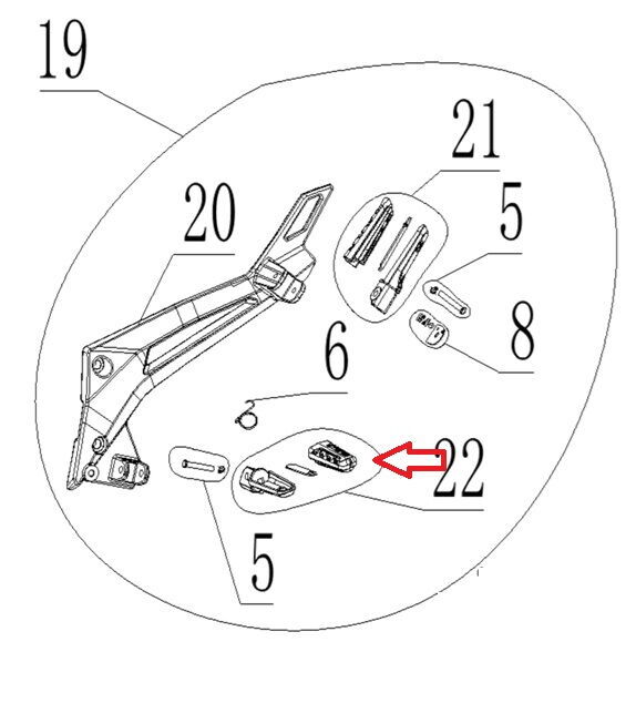 REGAL RAPTOR SPN 125 Sürücü Basamagı Sol