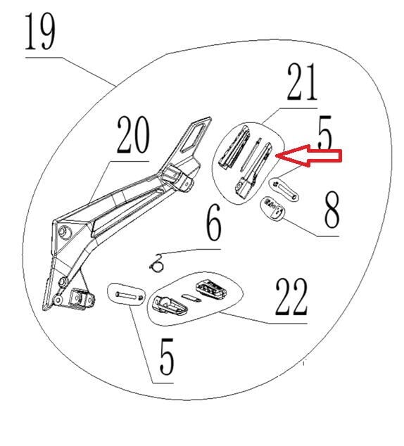 REGAL RAPTOR SPN 125 Yolcu Basamağı Sol