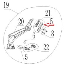 REGAL RAPTOR SPN 125 Yolcu Basamağı Sol