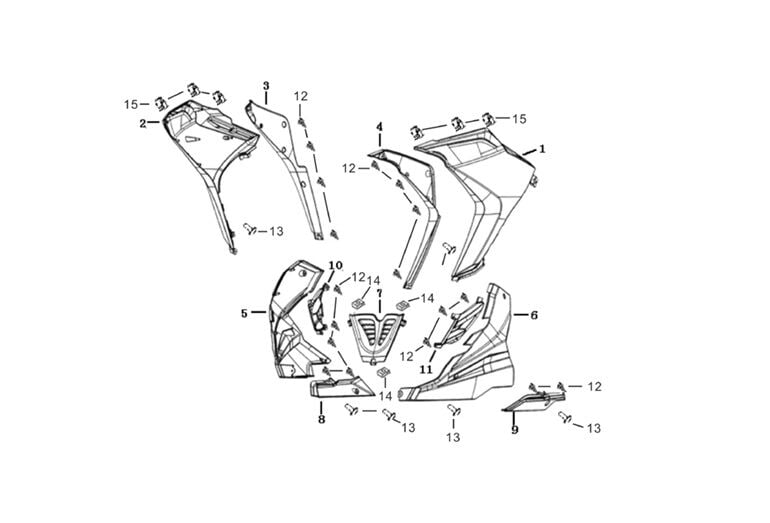 YUKİ GP-1 TARO 250R YAN KAPAK ARA IZGARA SAĞ TRNC/GRİ
