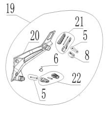 REGAL RAPTOR SPN 125 Basamak Braketi Sol Komple