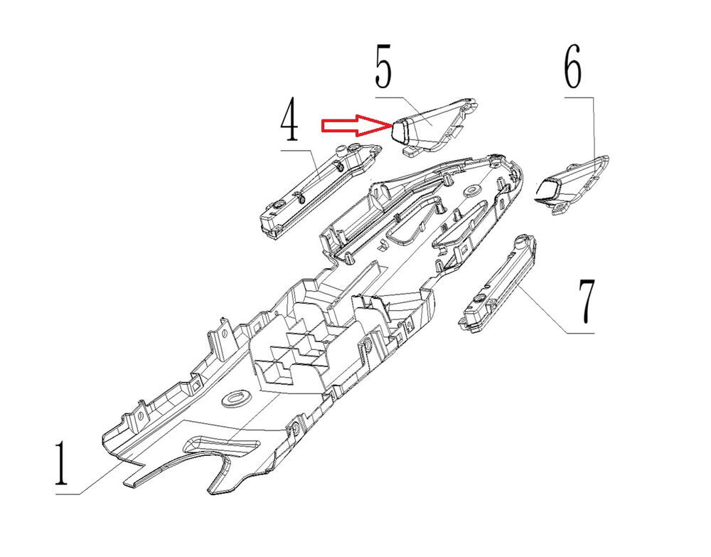 REGAL RAPTOR SPN 125 Sele Altı Koruma Plastiği Dekor Grenajı Sağ