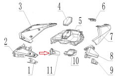 REGAL RAPTOR SPN 125 Arkçı Sele Alt Cep Grenajı Sağ