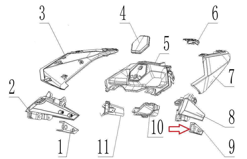 REGAL RAPTOR SPN 125 Arkçı Sele Altı Grenaj Sabitleme Braketi Sol