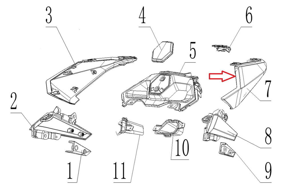 REGAL RAPTOR SPN 125 Arkçı Sele Altı Grenaj Sol Kırmızı