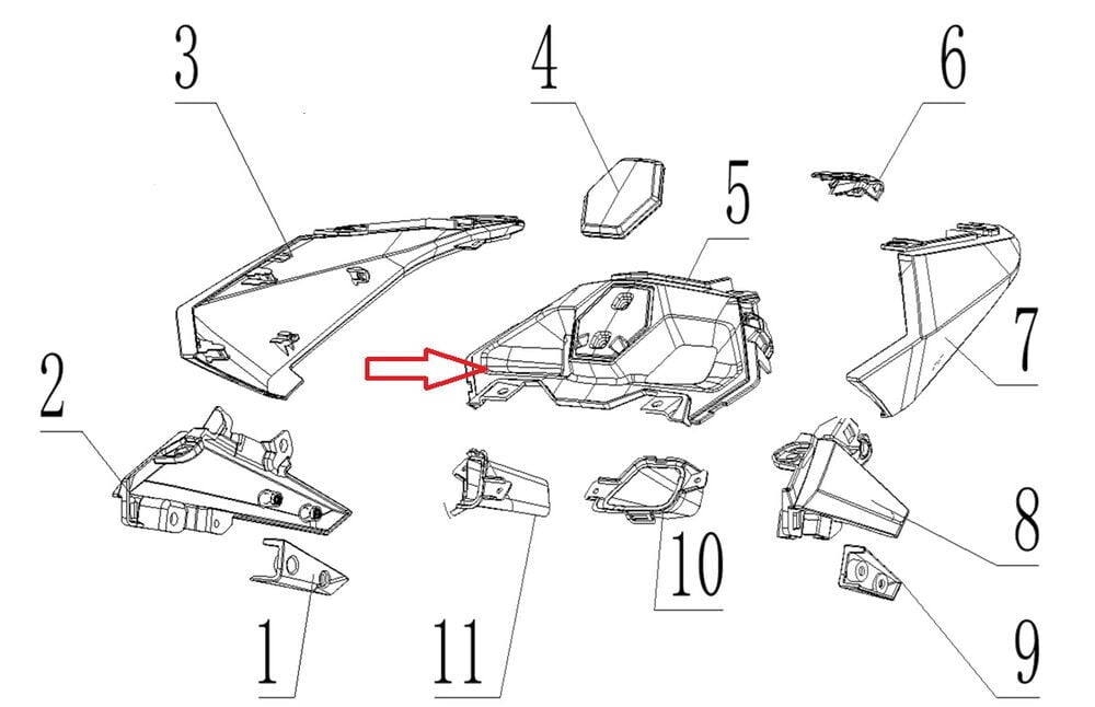 REGAL RAPTOR SPN 125 Arkçı Sele Alt Grenajı