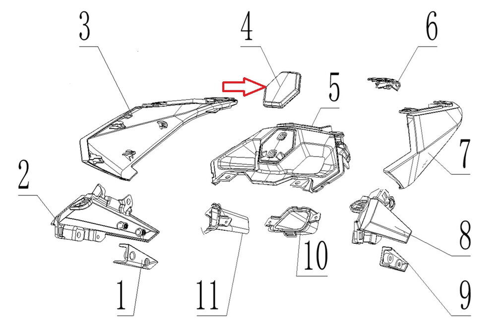REGAL RAPTOR SPN 125 Arkçı Sele Orta Kapak Mavi