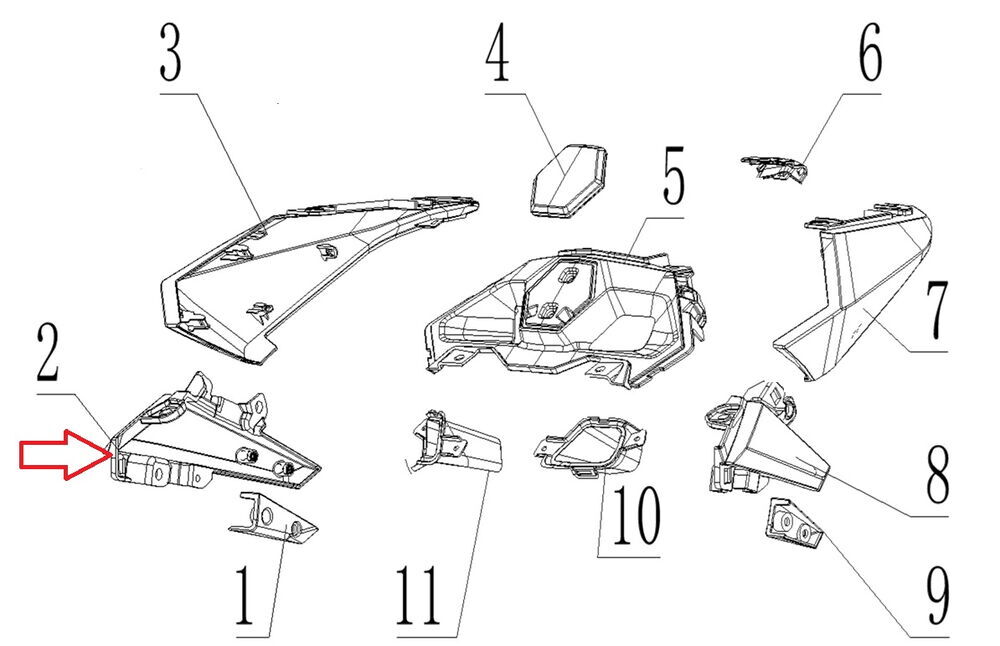 REGAL RAPTOR SPN 125 Sele Altı Taşıyıcısı Sağ
