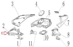REGAL RAPTOR SPN 125 Sele Altı Taşıyıcısı Sağ