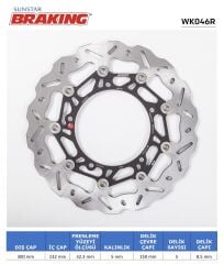 Yamaha FZ6 FAZER S2 600 YAMAHA DALGALI ÖN PERFORMANS FREN DİSKİ (SAĞ)