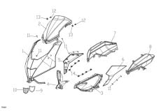 YUKİ GP-1 TARO 250R FAR GRENAJI ÜÇGEN MAVİ