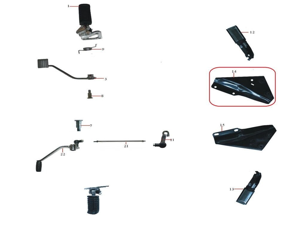REGAL RAPTOR DD-250E-9 Arka Basamak Demiri Sağ