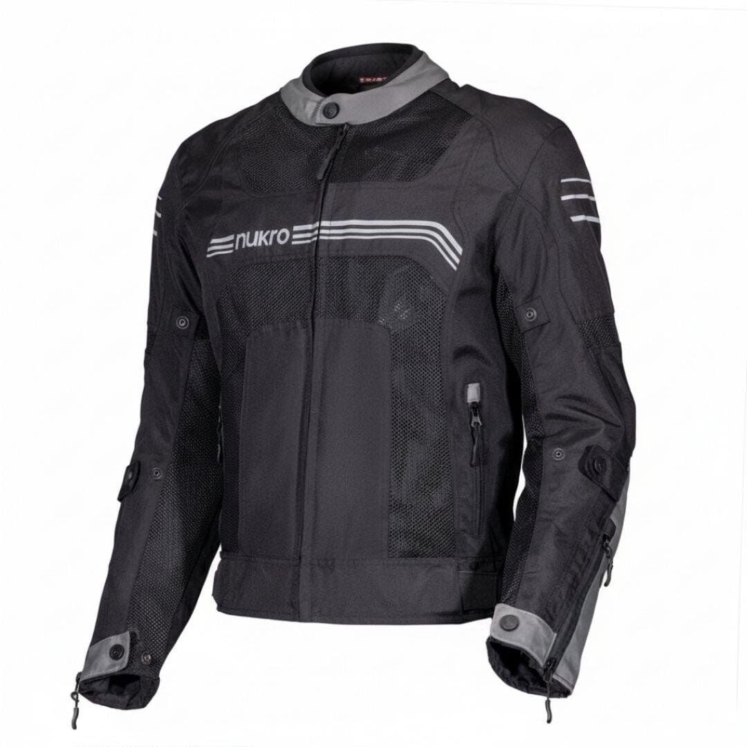 Nukrowear Guardio Gri Erkek 3 Mevsim Motosiklet Ceketi