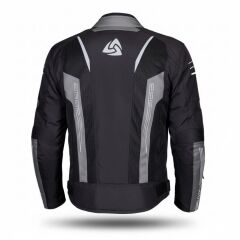 Nukrowear Guardio Gri Erkek 3 Mevsim Motosiklet Ceketi