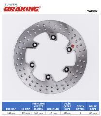 Yamaha YZF 600 R THUNDERCAT DUCATI / YAMAHA YUVARLAK ARKA FREN DİSKİ