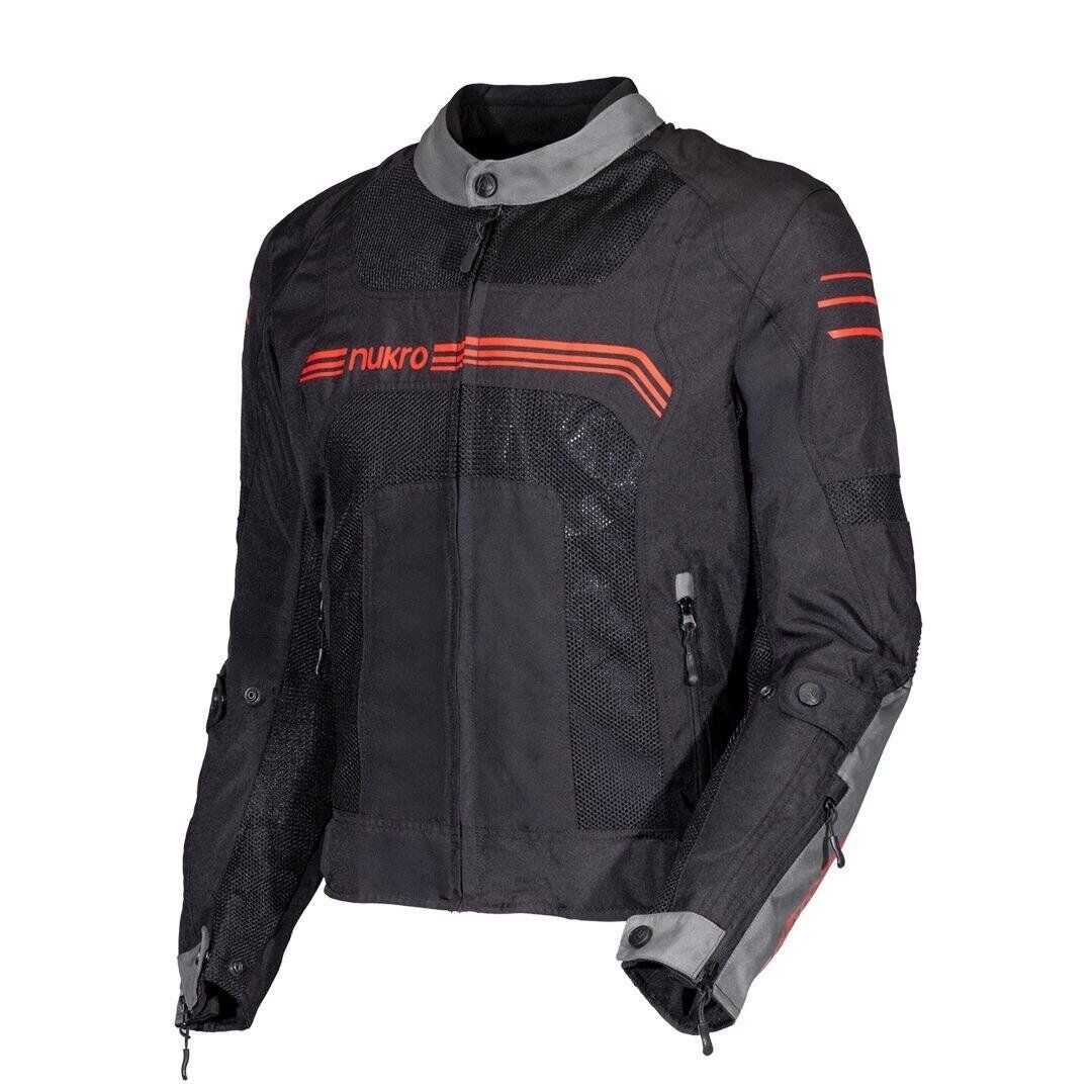 Nukrowear Guardio Kırmızı Erkek 3 Mevsim Motosiklet Ceketi