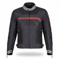 Nukrowear Guardio Kırmızı Erkek 3 Mevsim Motosiklet Ceketi