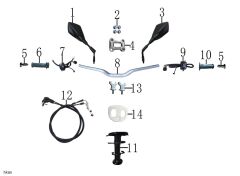 GİDON SABİTLEME SACI GRİ ( X WAY 125 )