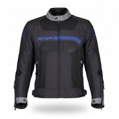 Nukrowear Guardio Mavi Erkek 3 Mevsim Motosiklet Ceketi