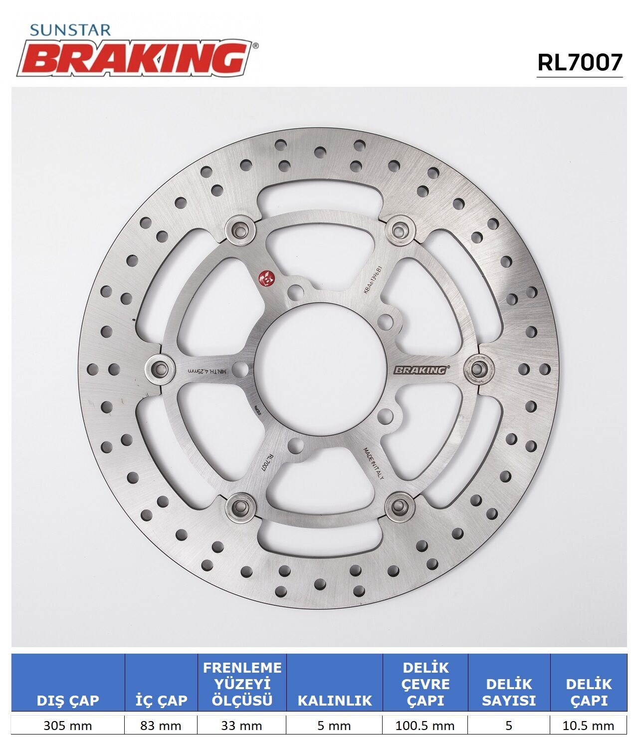 TRIUMPH TIGER 800 TRIUMPH TIGER 800-1200 YUVARLAK ÖN FREN DİSKİ