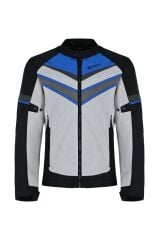 Nukrowear Road Mavi Beyaz Yazlık Fileli Erkek Motosiklet Montu