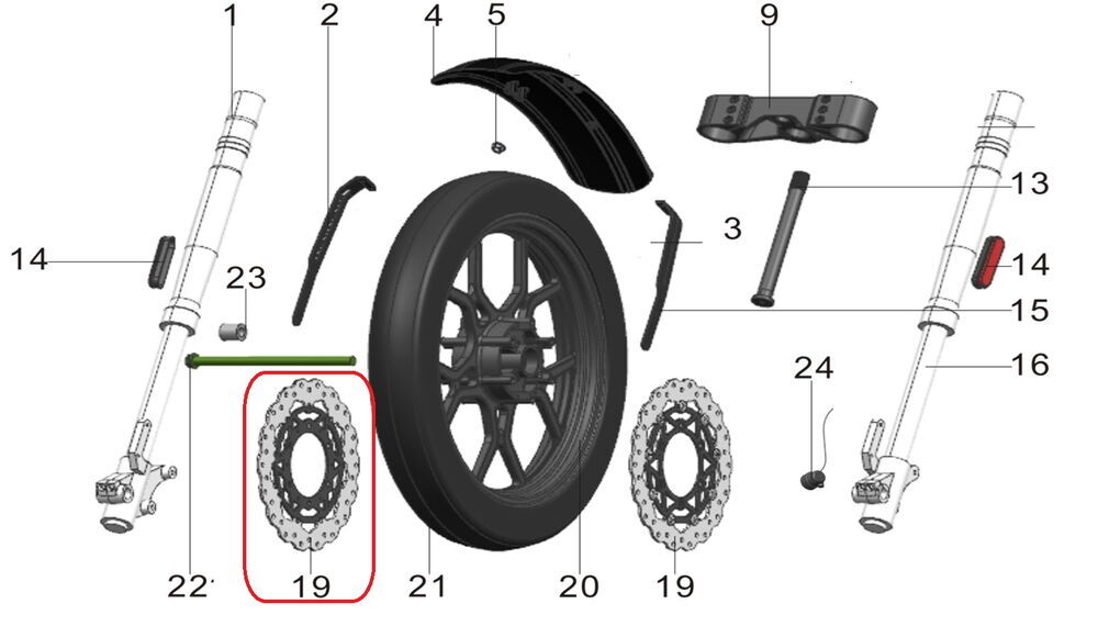 REGAL RAPTOR Pılder 250 Ön Disk Sol