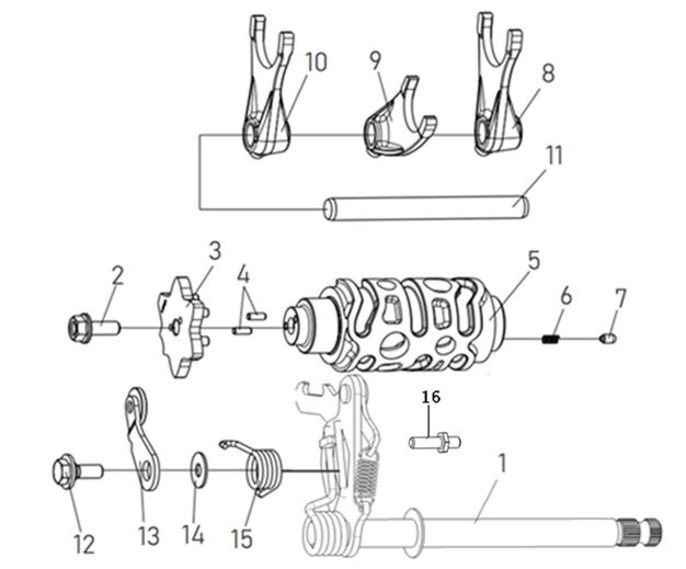 VOGE R125 VİTES SABİTLEME BRAKETİ