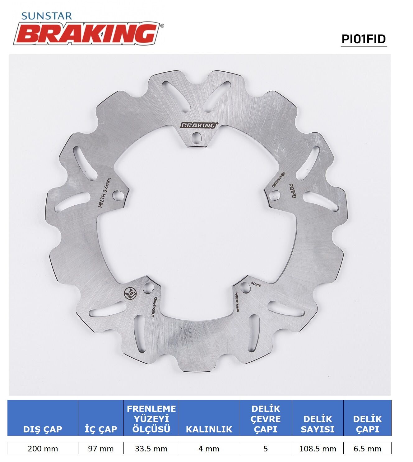 VESPA VESPA S 150 VESPA LX / ET / PX  DALGALI ÖN FREN DİSKİ