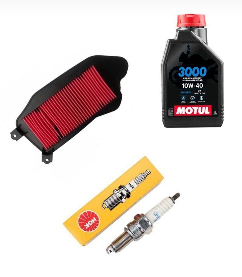 Santa 125 Bakım Seti Hava FİLTRESİ - NGK BUJİ - MOTUL 3000 10W40 YAĞ