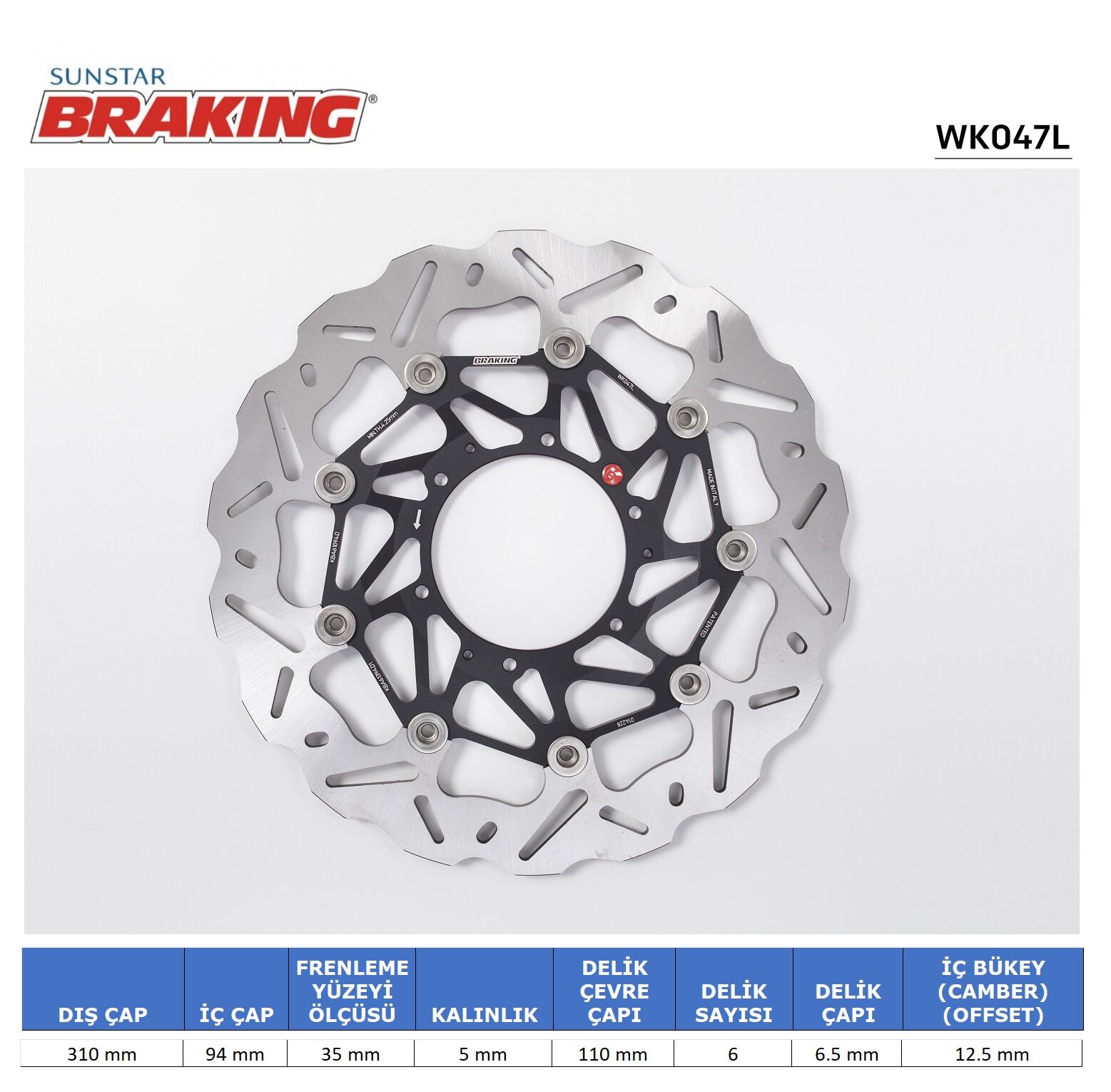 Honda CBR 600 RR HONDA CBR 600 RR / CB 1000 R DALGALI ÖN PERFORMANS FREN DİSKİ (SOL)