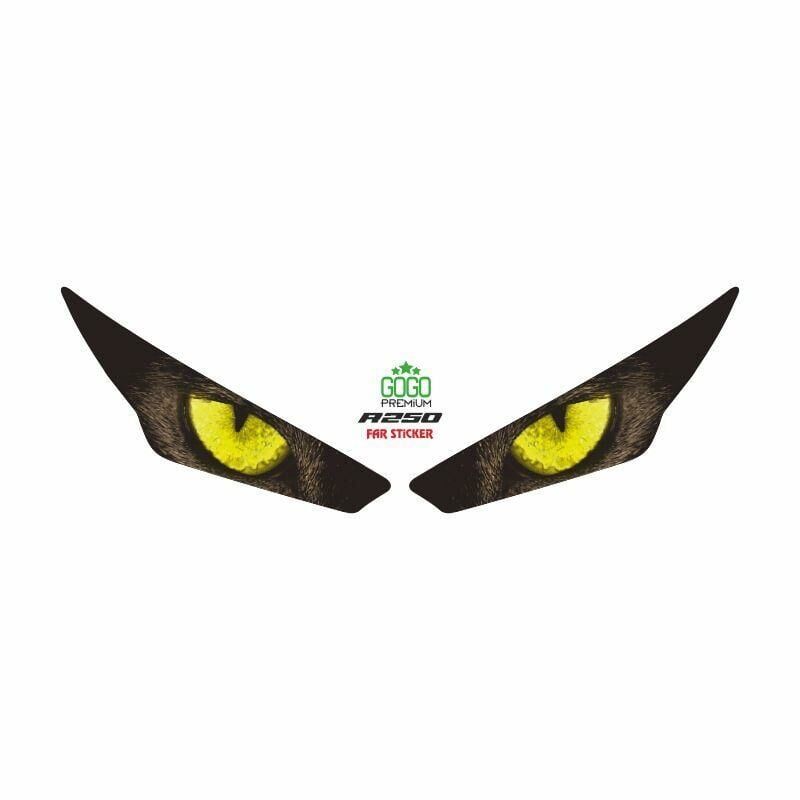 RKS R250 2023 - 2024 UYUMLU FAR STİCKER SARI GÖZ