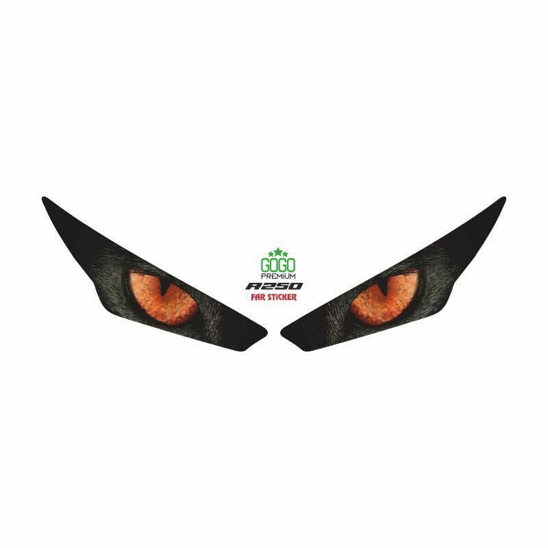 RKS R250 2023 - 2024 UYUMLU FAR STİCKER TURUNCU GÖZ