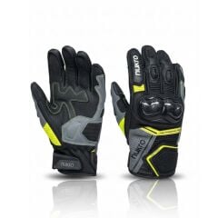 Nukro DRAVEN 3 Mevsim Deri Eldiven – Neon Sarı