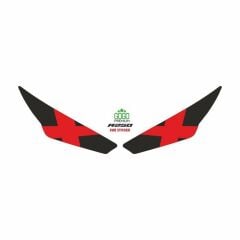 RKS R250 2023 - 2024 UYUMLU FAR STİCKER X KIRMIZI