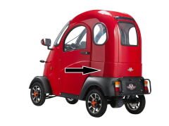 REGAL RAPTOR K4 Arka Çamurluk Üstü Grenajı Kırmızı SOL