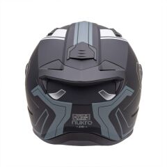 Nukro B-506 Fast Black-Silver Kapalı Kask