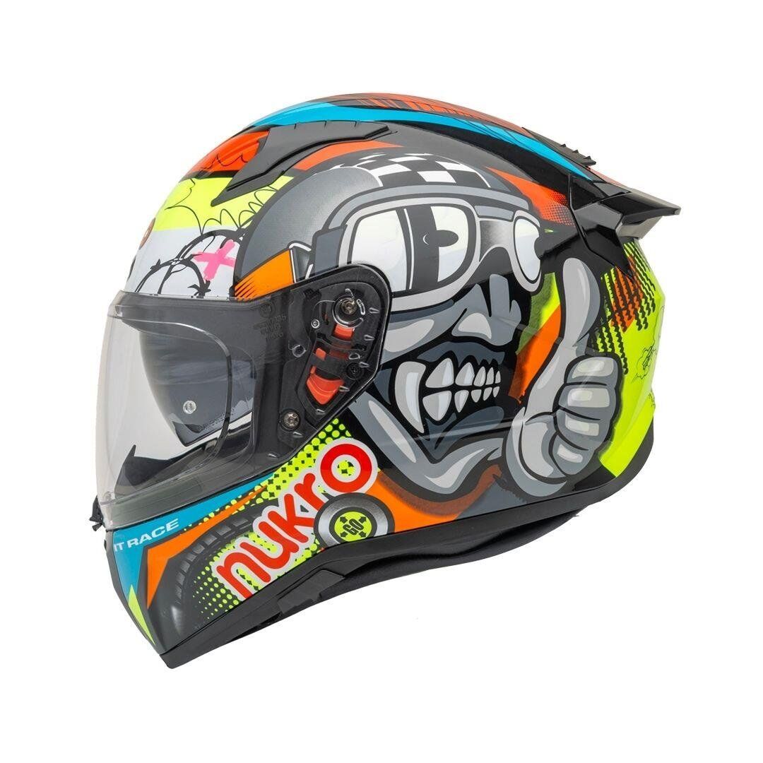 Nukro B-506 Kong Black-Red-Yellow Kapalı Kask