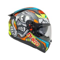 Nukro B-506 Kong Black-Red-Yellow Kapalı Kask