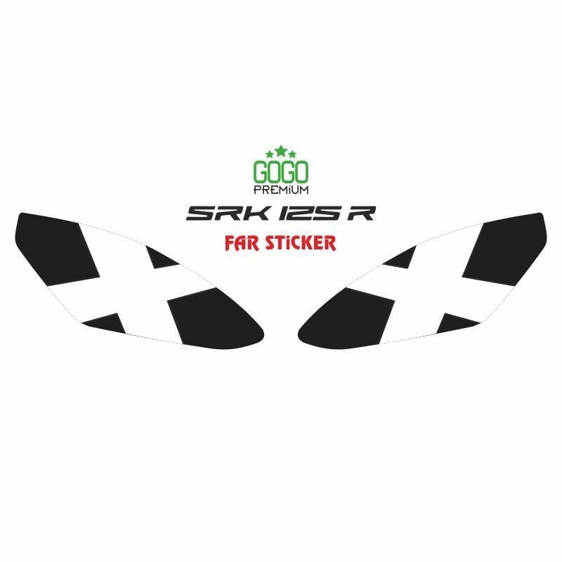 RKS SRK 125 R 2023 - 2025 UYUMLU FAR STİCKER BEYAZ X
