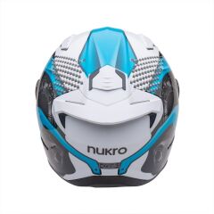 Nukro B-506 Level White-Blue Kapalı Kask