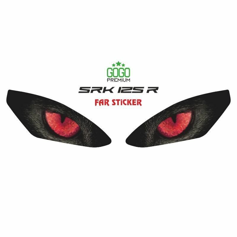 RKS SRK 125 R 2023 - 2025 UYUMLU FAR STİCKER KIRMIZI
