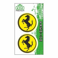 FERRARİ LOGO SARI (5X5 cm) İKİLİ DAMLA ETİKET
