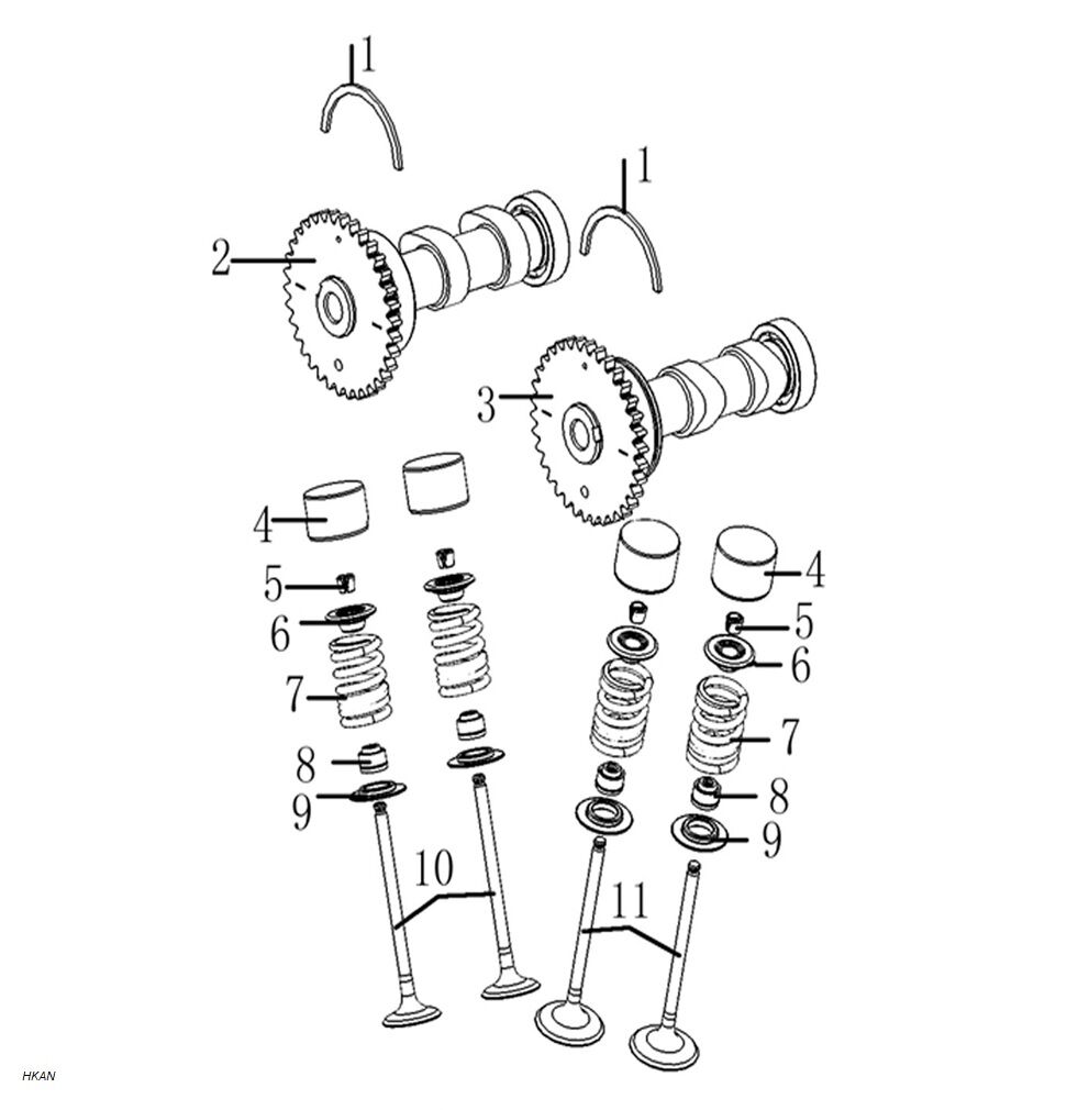 YUKİ GP-1 TARO 250R EKSANTRİK MİLİ 2