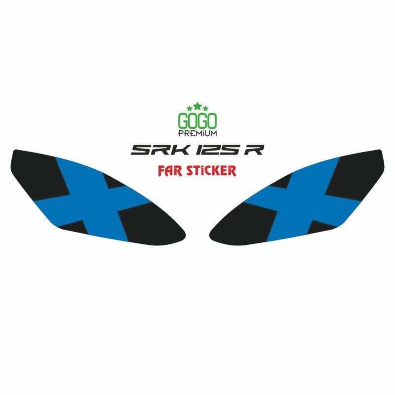 RKS SRK 125 R 2023 - 2025 UYUMLU FAR STİCKER MAVİ X